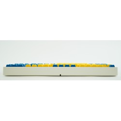 Leopold FC750R Yellow/Blue PD White Case TKL Double Shot PBT Mechanical Keyboard