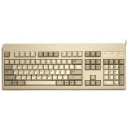 USA Topre Realforce 104UW Variable Black on Beige Keyboard